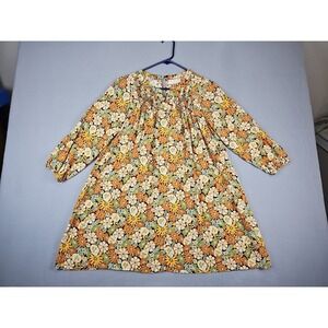 Zara Tunic Top Size 11-12 Floral Flowing Peasant 3/4 Sleeve Cottagecore BOHO